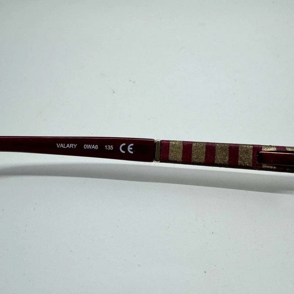 Kate‎ Spade Valary Women Eyeglasses Frames Red Gold USED H9761